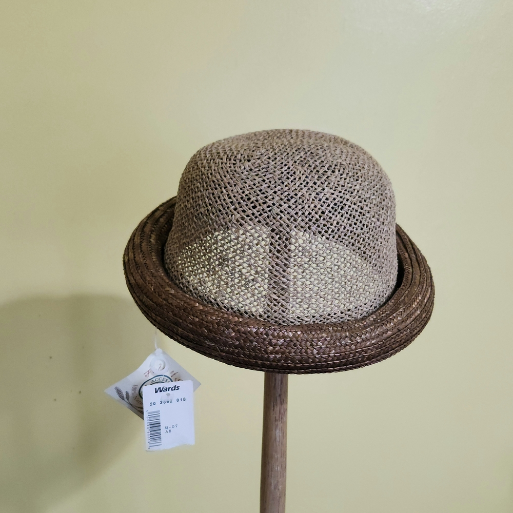 Accessory Works Elegant Brown Women's Straw Hat 100% Natural SPF